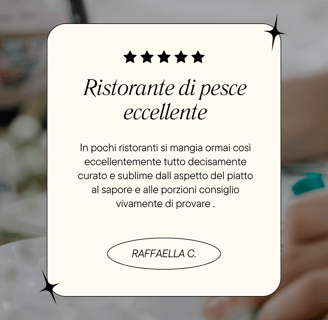 recensione positiva del ristorante