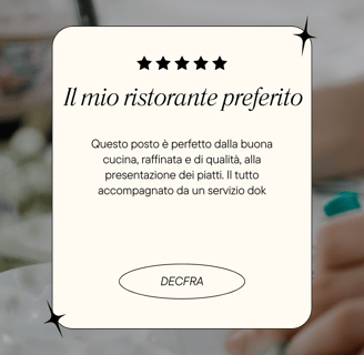 recensione positiva del ristorante