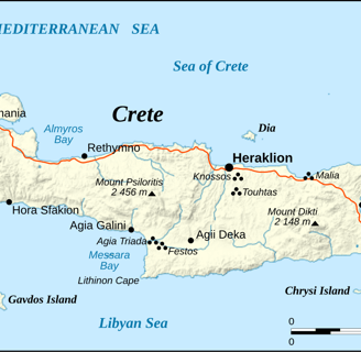 Crete island map