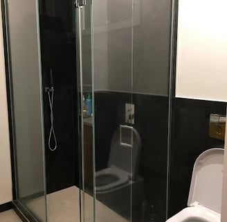 Sunnyvale, CA bathroom remodeling project with black tiles