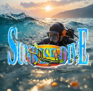 a man in a scuba suit is holding a surfboard at Sunrise dive lovina bali