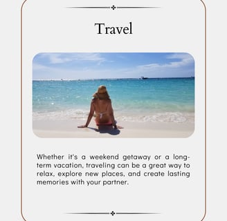 a woman sitting on a beach with a quote about travel