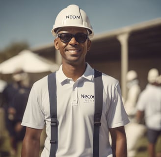 a man in a white shirt and suspender hat with a white hat