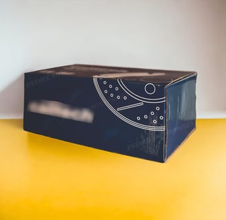 Corrugated folding carton for new brake caliper