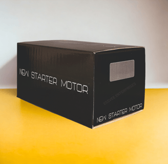 Corrugated folding carton for New Starter Motor