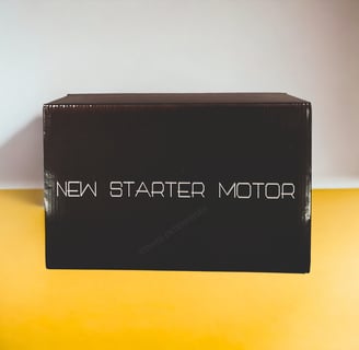 Corrugated folding carton for New Starter Motor