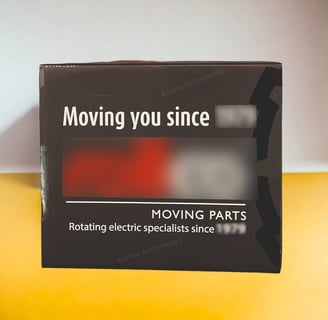 Corrugated folding carton for moving parts