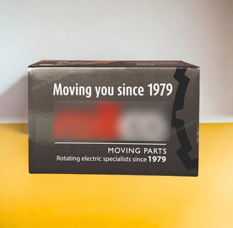Corrugated folding carton for moving parts