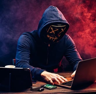 a person in a hoodie with a laptop computer