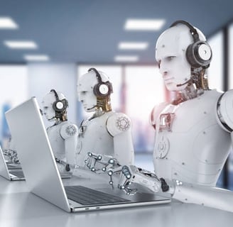 robot doing call image