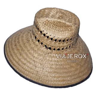 a straw hat with a straw hat on top of it