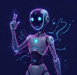 Robot humanoide que representa a Claude según Gemini.