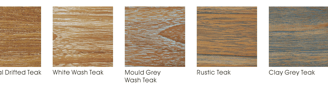 Teak Finishing Color options
