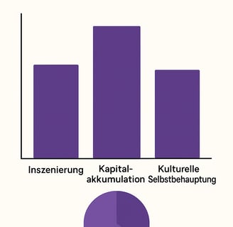 Infografik im Cartoon-Stil mit Balkendiagramm und Tortendiagramm zum Hustensaft Jüngling Mindset. Visualisiert werden die Ker