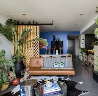 Apartamento com folhas