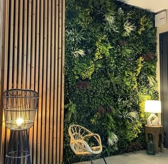 panneau mural végétal artificiel réaliste