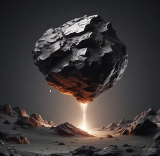a rock is shown against a black background