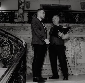 David Talking To Groom At Wedding