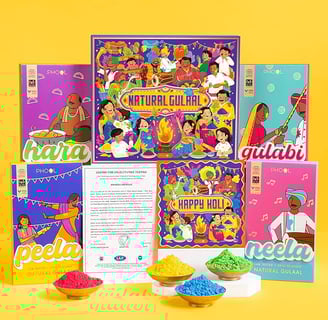 packets of organic colurs 