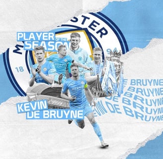 poster of kevin de bruyne ,football player from england .