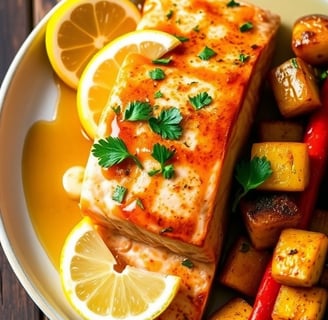 a plate of food with a lemonade and lemonade