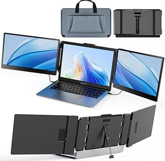 Monitor 3 pantallas pegables para laptop