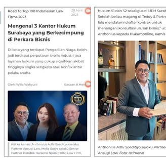 Anthonius Adhi Soedibyo pada saat diliput oleh Hukum Online