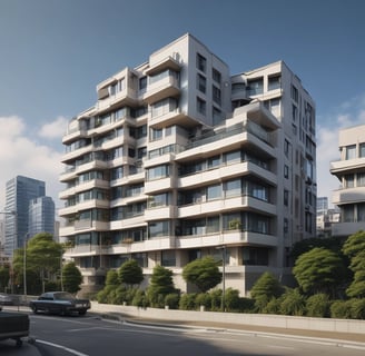 A traditional Japanese house is nestled within a lush garden, surrounded by dense greenery and trees. A tranquil pond reflects the green hues of the foliage. The house features a thatched roof and wooden exterior, blending seamlessly with the natural environment. A person is visible near the edge of the garden, adding a sense of scale.