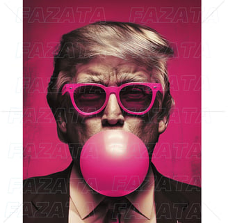 President Donald Trump PNG Digital Download Pink Sun Glasses Trump Bubble Gum High Quality