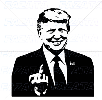 Donald Trump Middle Finger Funny SVG, PNG Cricut Trump File