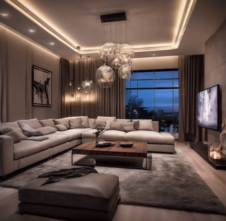 Bright living room with modern inventory
