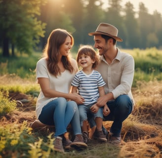 peaceful and protected family