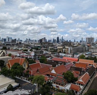Blick vom Wat Saket Golden Mount in Bangkok