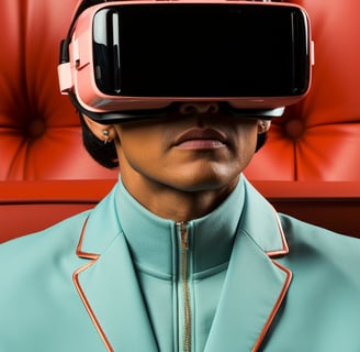 a man wearing a VR headset