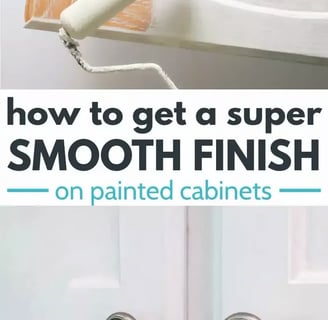 a white cabinet with a white paint and a white paintbrush