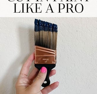 a person holding a brush and a paintbrush with a brush