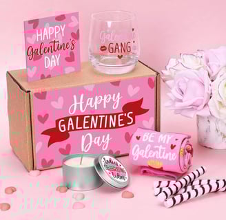 Galentines Day Gifts Valentines Day Gifts for Her Wine Glass Socks Rose Scented Candles 12 oz Greeti