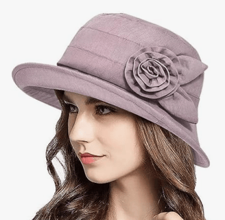 Women's Foldable Floral Bucket Hat Wide Brim Derby Church Wedding Fascinators Cloche Bowler Sun Hat