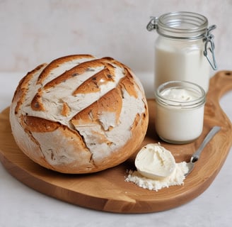 A family gathers outdoors on a grassy area with a scenic backdrop of a pond and trees. They are dressed in white, with two adults holding hands in the foreground, looking at three women and a child who are smiling at the camera. The setting appears calm and natural, with rolling hills in the distance.