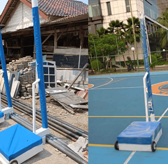 tiang voli portable