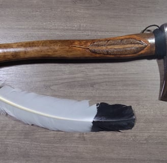 Artistic engraved Ax