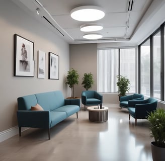 Trendy professional office waiting room