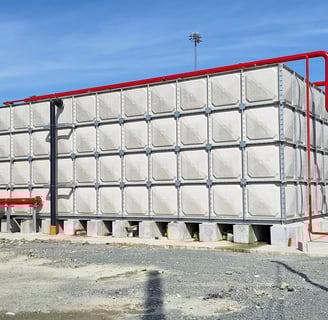 GRP Sectional Water Tank for Fire water Storage purpose
