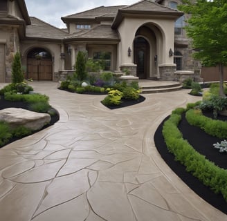 Concrete walkway