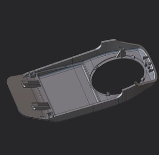 3d design of a gps cover for porsche car