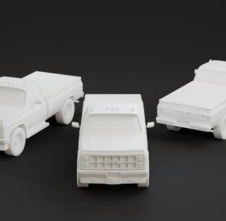 1982 GMC Sierra white truck 3D model stl