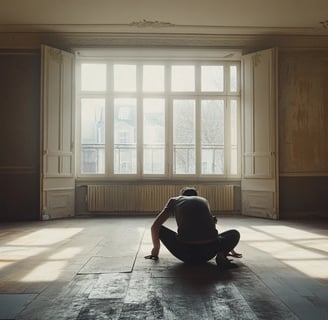 un homme qui travaille a la pose du sol