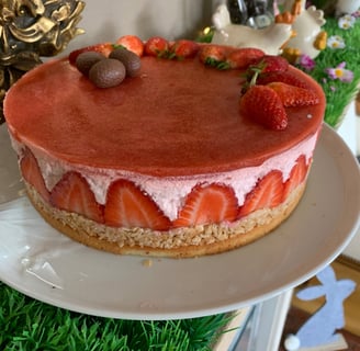 Fraisier chez Marmite et Papillote cuisine conviviale