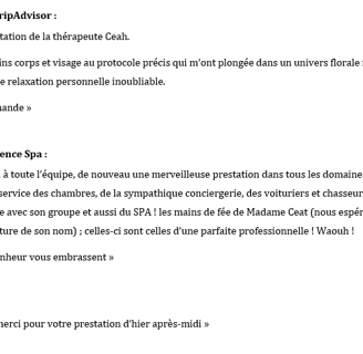 Massage professionnel et précis, merci pour votre expertise