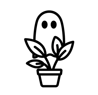 Ilustración para la Regla 1 del Manual del Escaqueo de 'Cagada Pagada': un fantasma en una maceta re